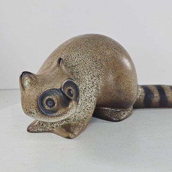 Howard Pierce Pottery Raccoon Figurine MCM California - Picture 2 of 8